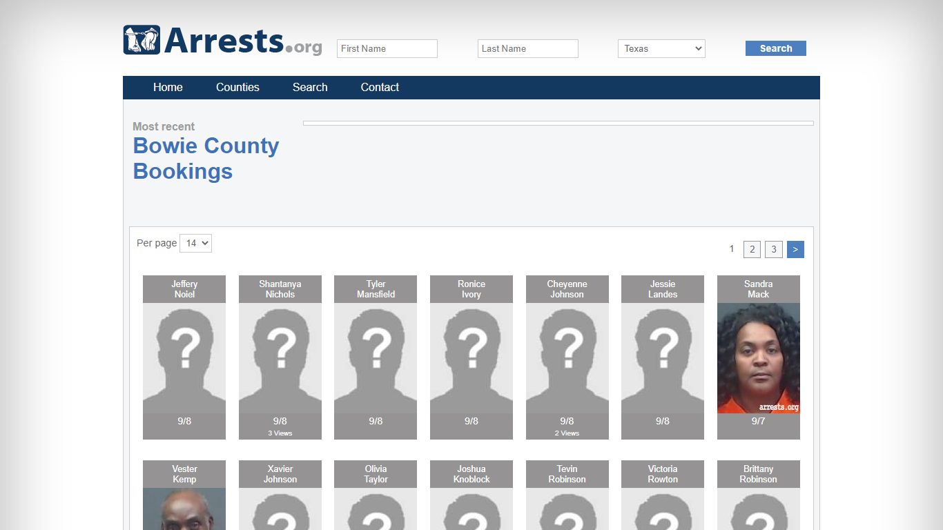 Bowie County Arrests and Inmate Search